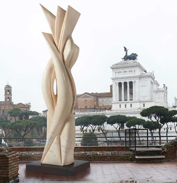 Pablo Atchugarry senza titolo - marmo rosa del Portogallo