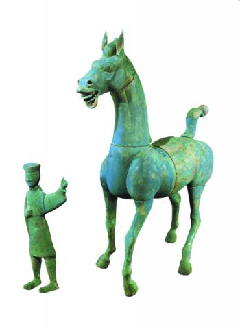 Museo di Mianyang_Stalliere di Bronzo e Cavallo di bronzo