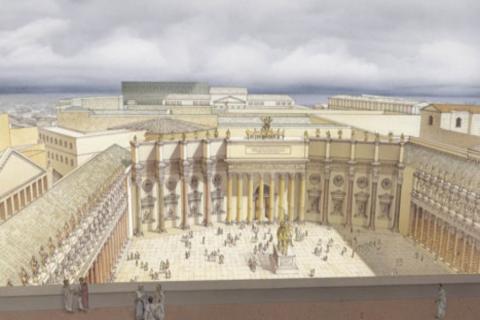 Graphic reconstruction of Trajan's Forum