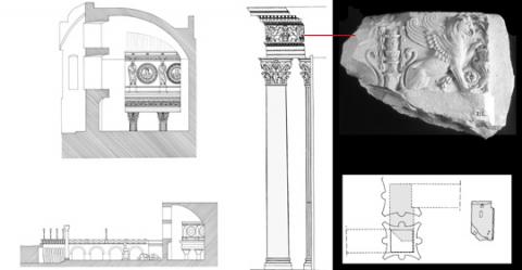 Due esempi di tavole di progetto per la sezione museale dedicata al Foro di Traiano