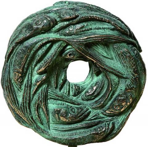 8. TONDO. Bronzo fusione a cera persa, Ø 27 cm 8. TONDO. Bronzo fusione a cera persa, Ø 27 cm